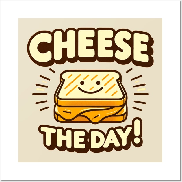 Cheese the Day! - Retro Grilled Cheese Delight Wall Art by Retro Travel Design